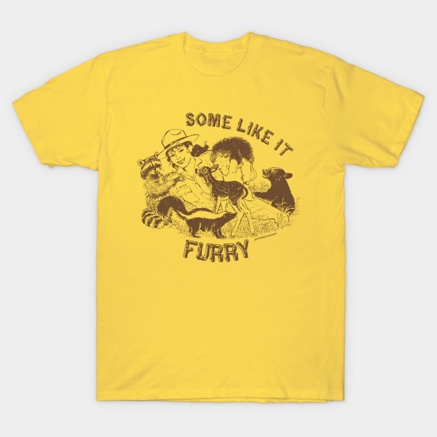 SOME LIKE IT FURRY T-Shirt by toddgoldmanart